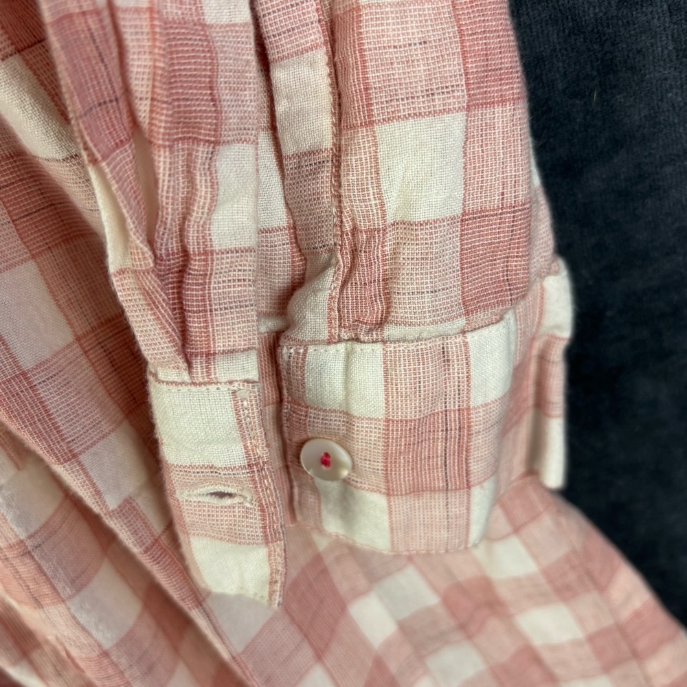 Roller Rabbit 100% Organic Cotton Pink, White Pleated Mini Dress sz XS -see pics - Picture 7 of 11